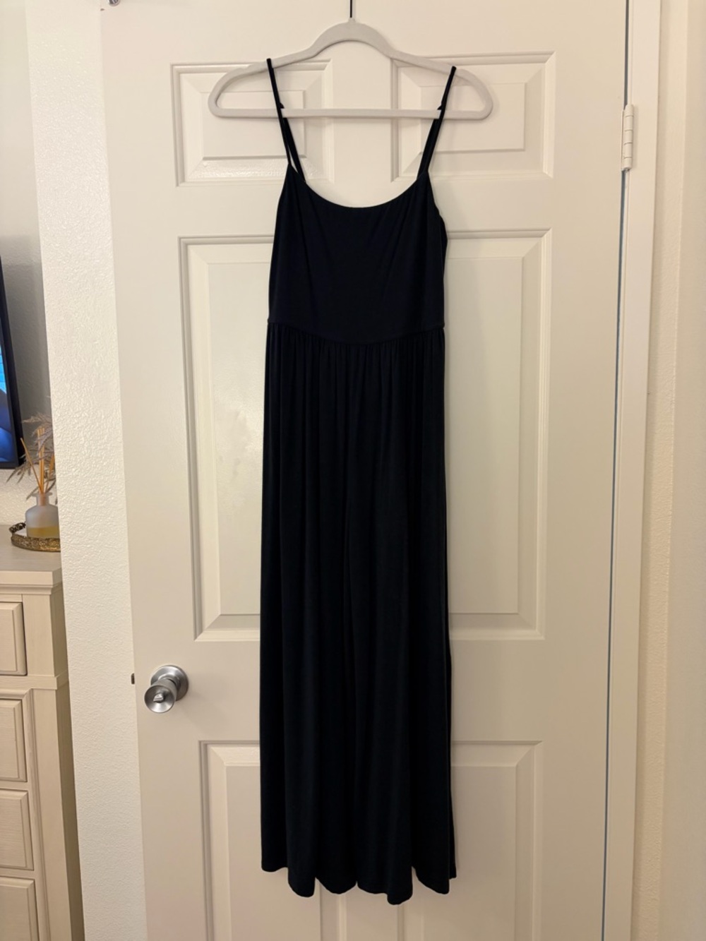 Wilfred Black Spaghetti-Strap Jumpsuit